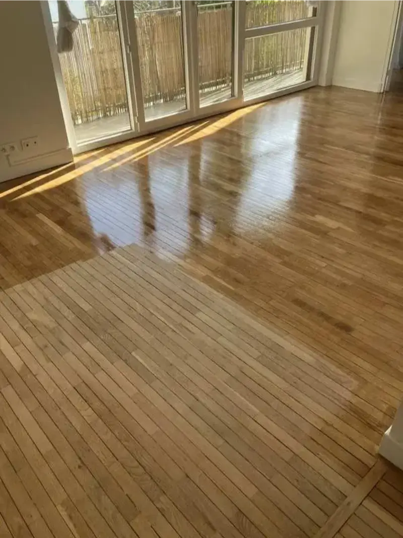 Parquet après vitrification à Vaucresson